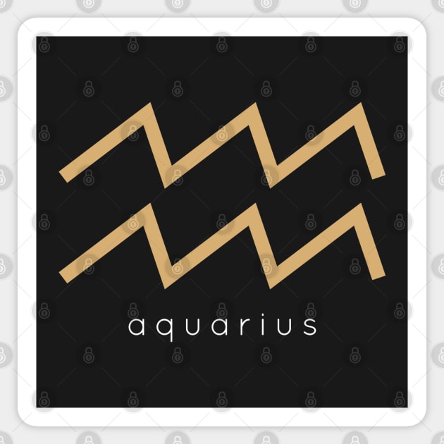 Zodiac Sign Aquarius Sticker by teeleoshirts